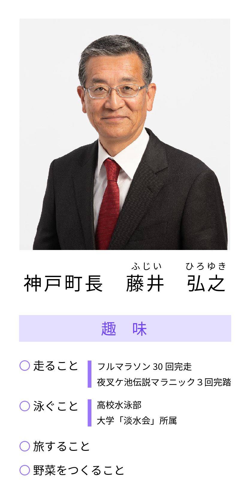 町長のプロフィール