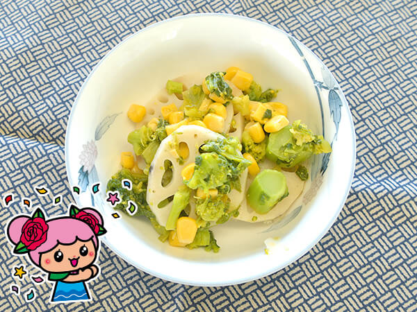 菜の花とれんこんのサラダ